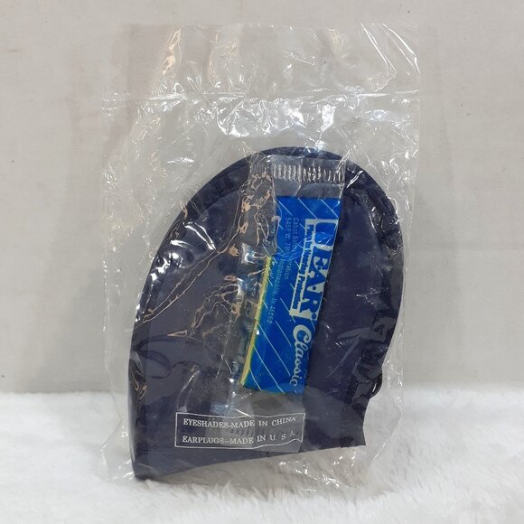 Vintage Continental Airlines Eyeshades and Earplugs Blue Sleep Mask Sealed NOS - Picture 2 of 4